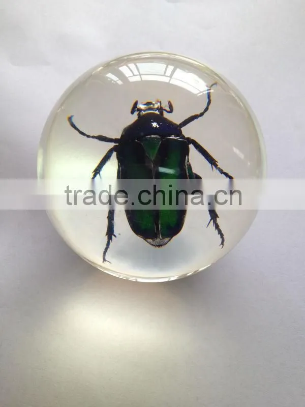 Hot selling small crystal ball with real ember embedded for promotional gift
