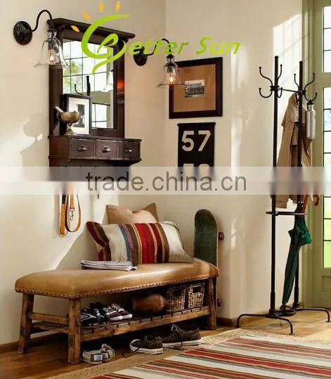 Glass Shade Vintage Edison Light Bulb Wall Lamp