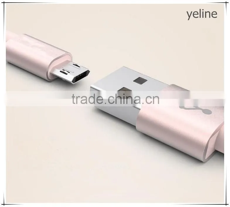 Colored micro USB android steel data cable for MOTO G/X/E