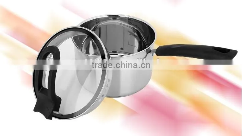hot sale detachable handle milk boiling pot/ stainless steel doudle bottom soup&stock pot