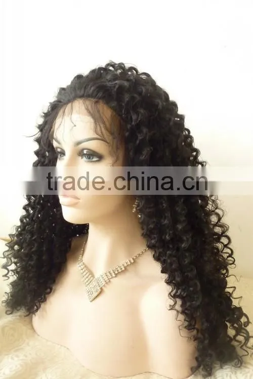 Most popular super long 1# lace front Synthetic kinky curly wig