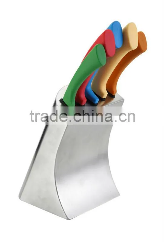 PP WITH COLOR PAINT HANDLE STAINLESS STEEL 6PCS KITCHEN KNIFE SET