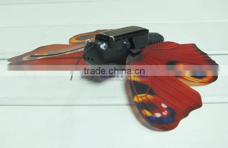 Inner Motor Drive Keep Butterfly Fan Color Wing Flying Best Solar Insect Beast Toys