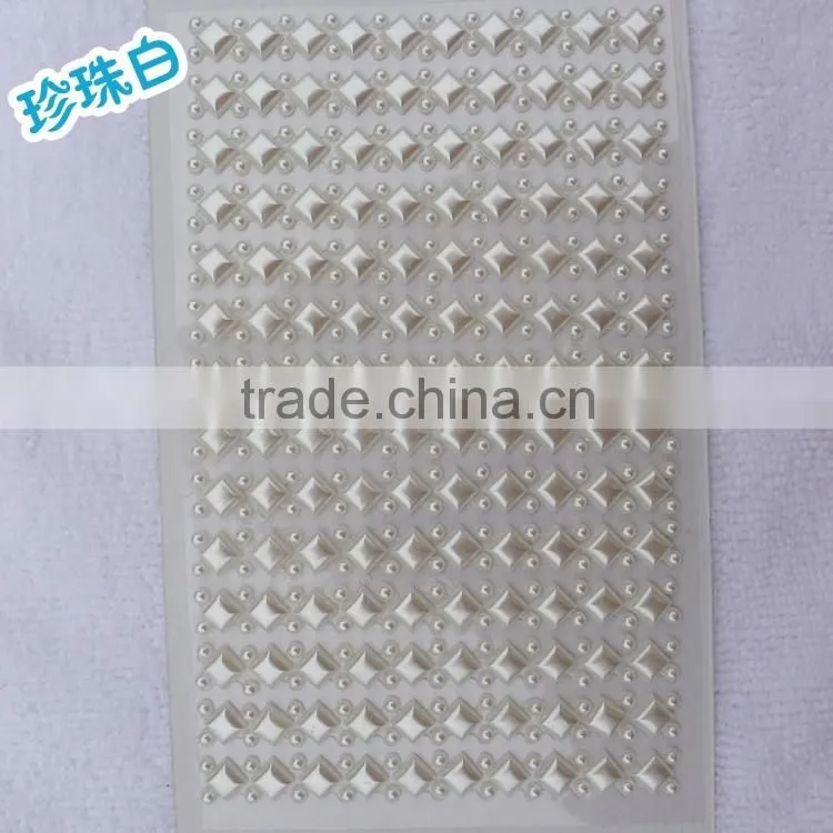Small MOQ self-adhesive acrylic rhinestone sticker