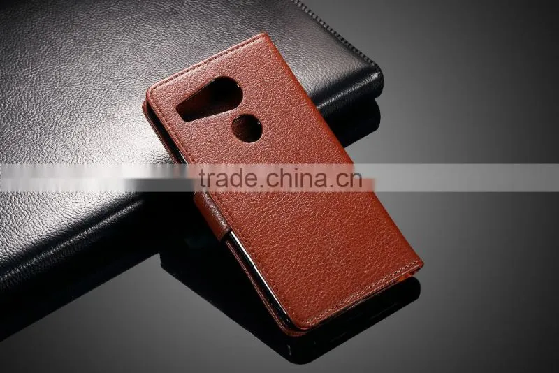 MMT Litchi Grain with Buckle PU Leather Wallet Case with Card Slot Case with PC Back Cover For Google 5X MT-4927