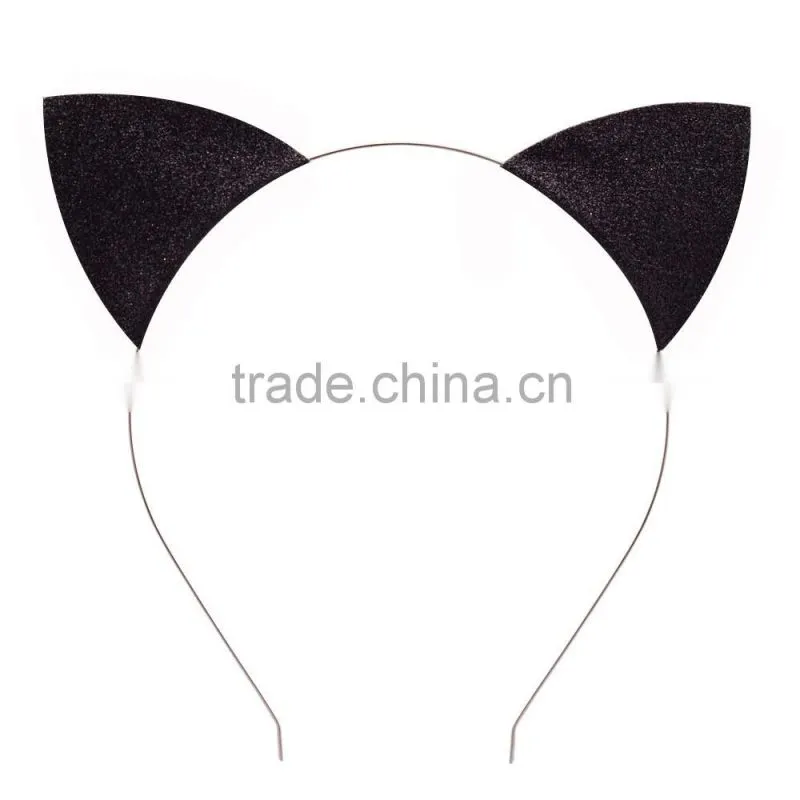 Hot-sales cute children cat ear hairband hard Headband for Baby Girl Hair Accessory wh-1843