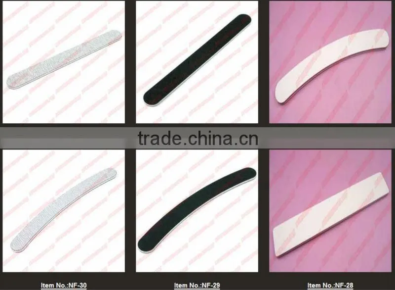 Factory priceProfessional High quality White Sanding Zebra custom printed nail file100/180,80/80