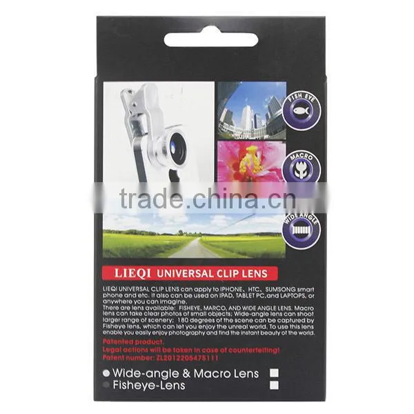 LQ- 001 3 IN 1 Fish Eye, Macro, Wide Range Universal Clip Photo Lens For Smart Phones, Tablet PC,LapTop.