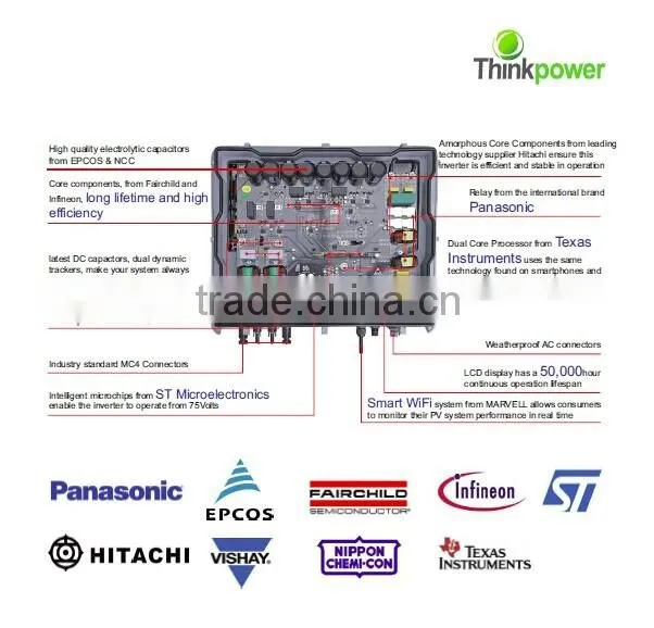 3kW(3000W) Thinkpower DC to AC single phase solar grid tie Inverter