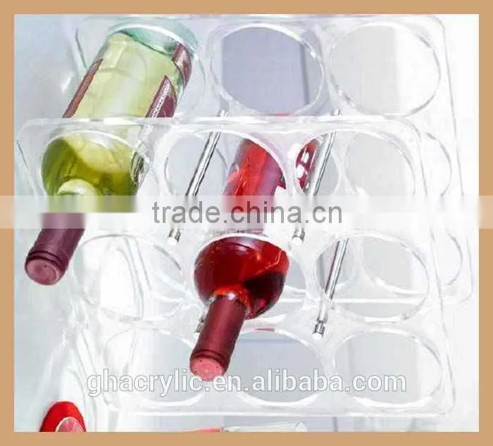 clear acrylic wine rack shelf ,wine bottle holder