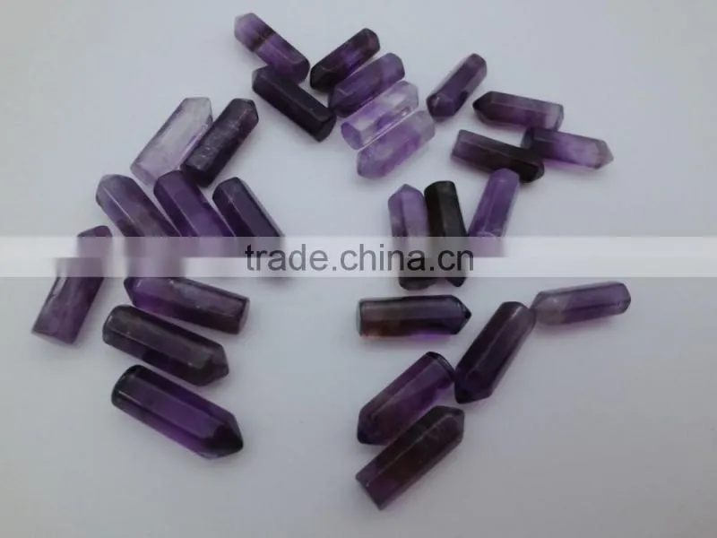 Wholesale Natural Tiger Eye Gems Stones Hexagonal Crystal Amazonite Point Healing Necklaces Earrings Pendant Beads Jewelry