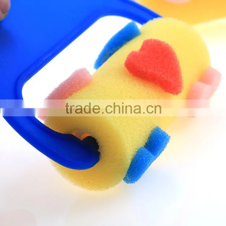 6 Shapes Plastic Handle Foam Sponge Soft Paint Rollers