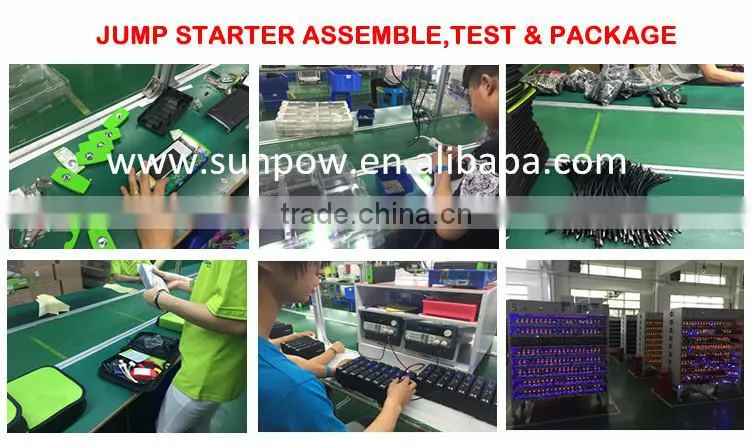 sunpow multi-function power station power all Diesel and Gasoline 16500mah Lithium Battery Power Booster 12v car jump starter