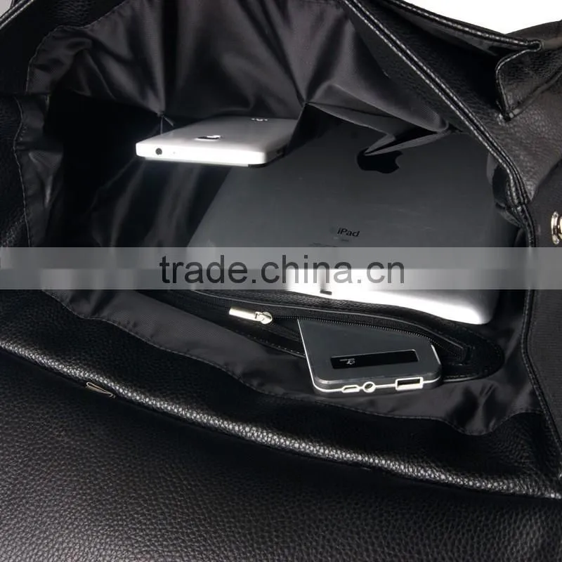 China faux leather Material and Day Backpack Use custom made backpacks