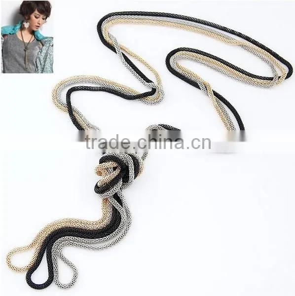 2016 New Design Triple Colors Round Chain Necklaces