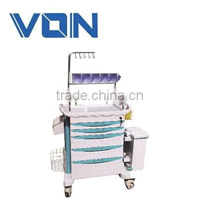 new product FCA-02 Plastic-SteelEmergency Trolley&medical cart&hospital cart&nursing trolley