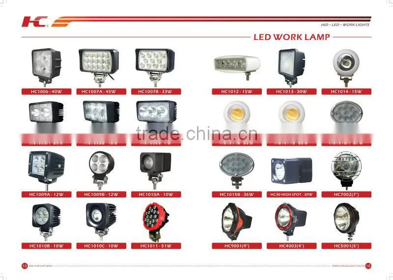 12V LED work light New design for truck,excavator and other heavy equipment