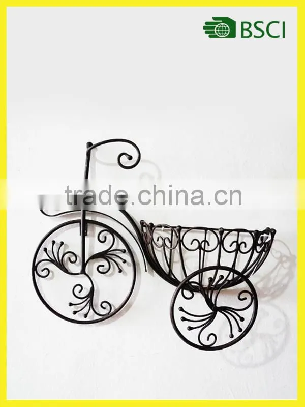 YS91281 Metal bicycle decoration flower pot tray