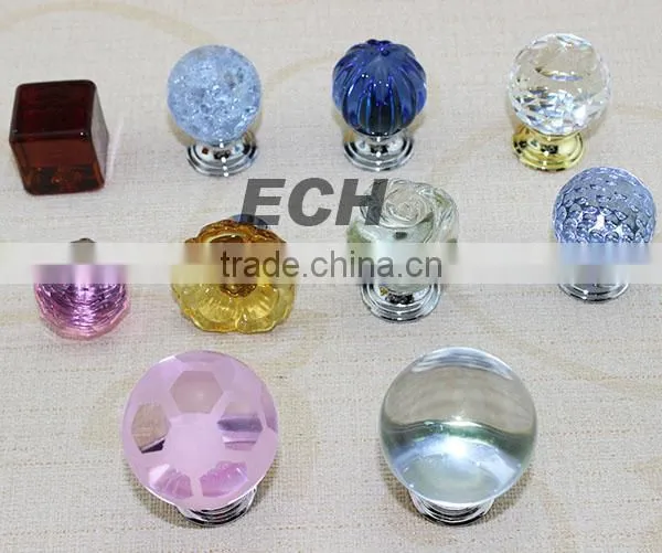 China Hotel & Home colored zinc alloy crystal drawer handles