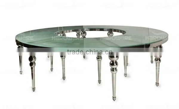full circle wedding half round stainless steel wedding moon dining table