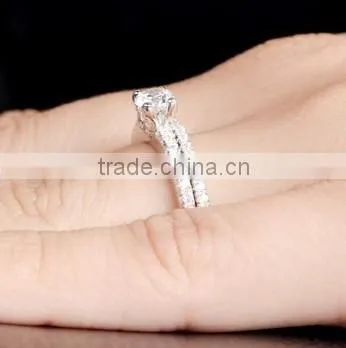 JINSE CZ Wedding Ring Set
