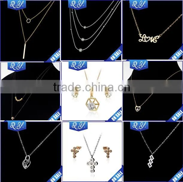 Surgical Stainless Steel Jewelry Set Cross Design Cheap Necklace and Earring Sets