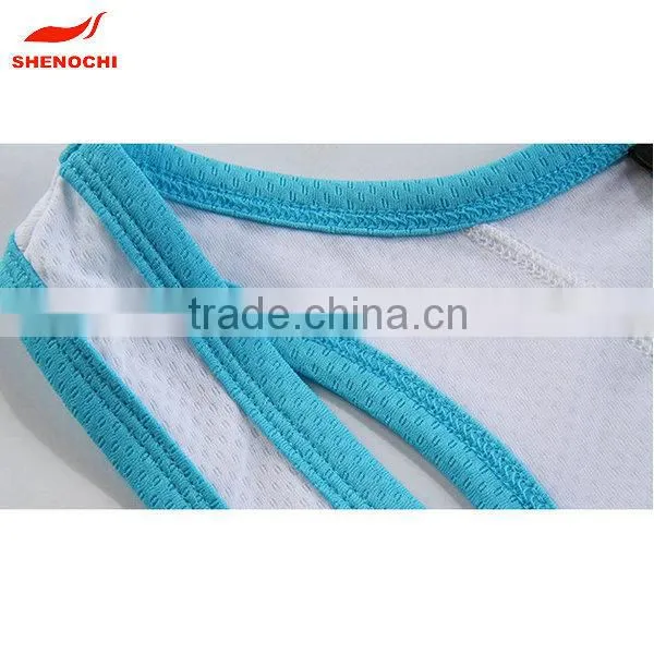 China manufacture blank polyester full print gym singlets