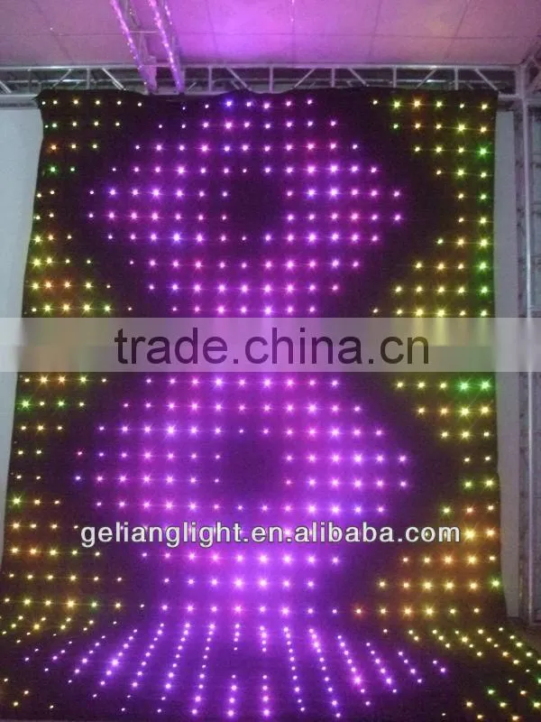 High Quality fireproof curtain / Flexible soft led decoration curtain