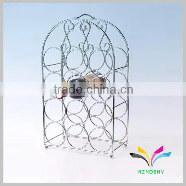 12 holders high capacity chrome plated funny beer can display stand