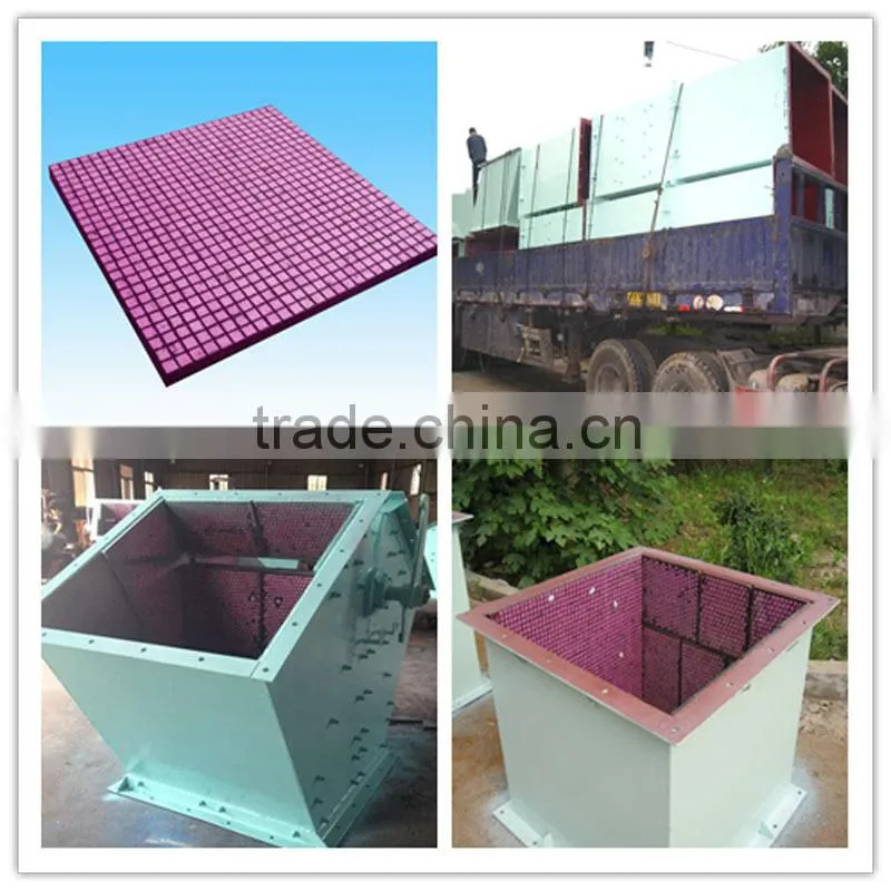 Mining chute ceramic rubber liner (302*302*63mm)