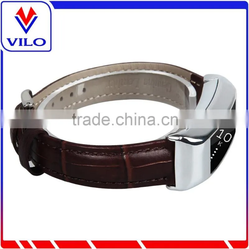 Hot selling Crocodile Genuine leather Wristband Replacement Band for Fitbit Alta Band with Metal frame