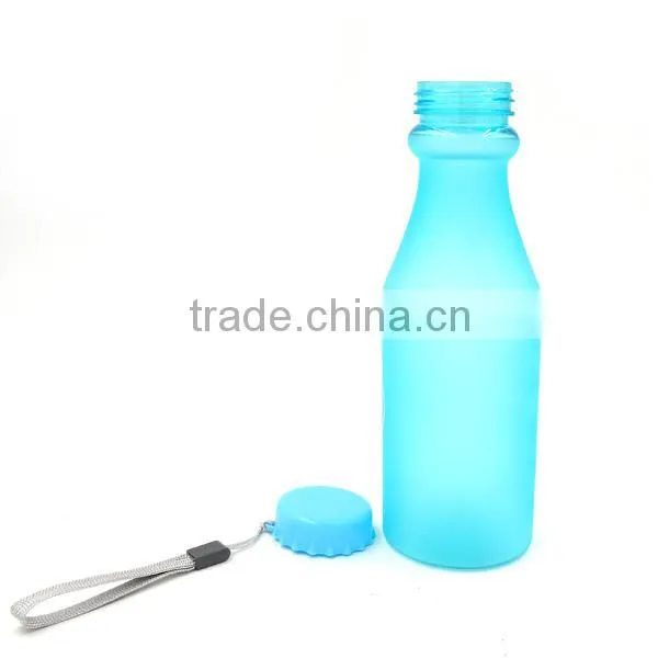 2016 Custom Brand Tritan Safe Frosted Custom Drink Bottle,Airtight Cap with Strap,BPA free