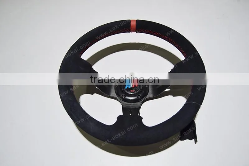 310mm Steering Wheel Suede Black