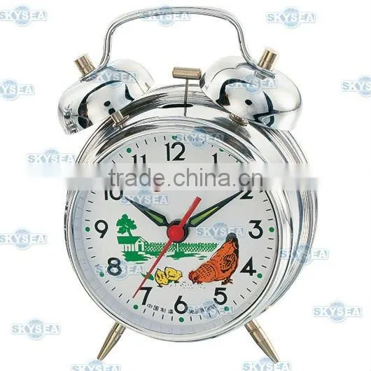 3 inch metal case mechanical alarm clock, desktop clock, Bedside clock
