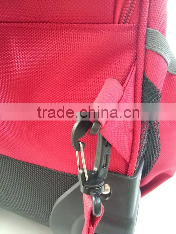 2015 hot design Polyester school trolley bag with bright color for student