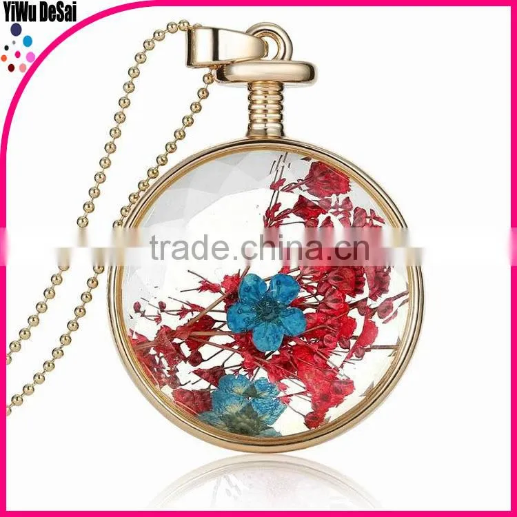 2015 wholesale fashion flower decoration alloy necklace
