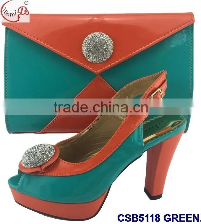CSB5118 New design good quality fashionable women shoes and bags wholesale