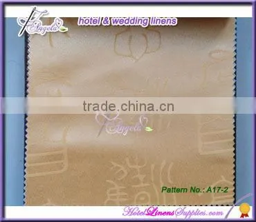 Dia-126"(320cm) rose pattern polyester jacquard tablecloths for table decorations-Jacquard Pattern No. A15-1,2,3,4
