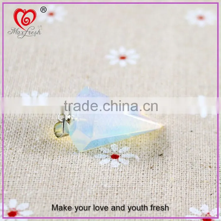 Fashion Pendant Necklace Customized Gemstone Beads New Elegant Natural Rock Crystal Cone-Shaped Pendants, Semi Precious Pendants