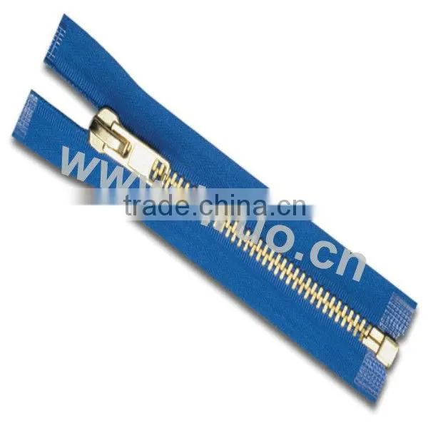 Colorful Blue Metal Zippers For Garment