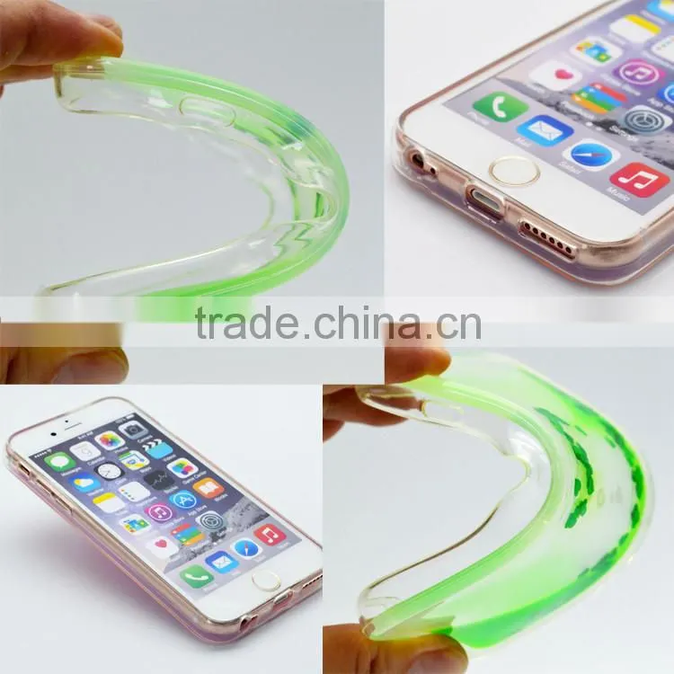 Mobile Phone case Wholesale Quicksand Glitter Liquid TPU Phone case For Iphone 6 and 6s