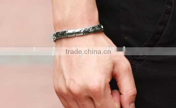 MT036 Fashionable jewelry bio magnetc energy bracelet 316L stainless steel bracelet