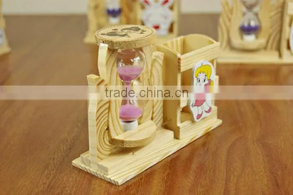 2015 in china hot selling wooden pen container brush pot