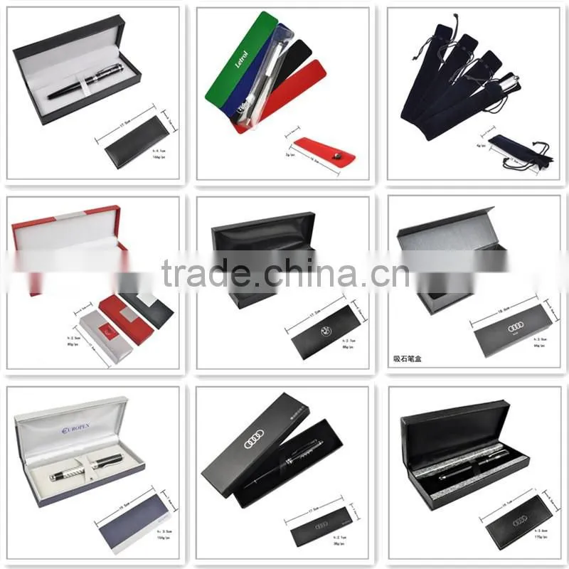 Heavy black laser engraved logo pen set box