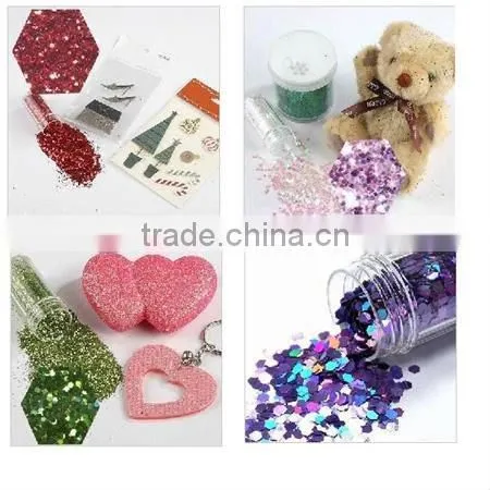 Fabrics and Shoe Straps, glitter powder