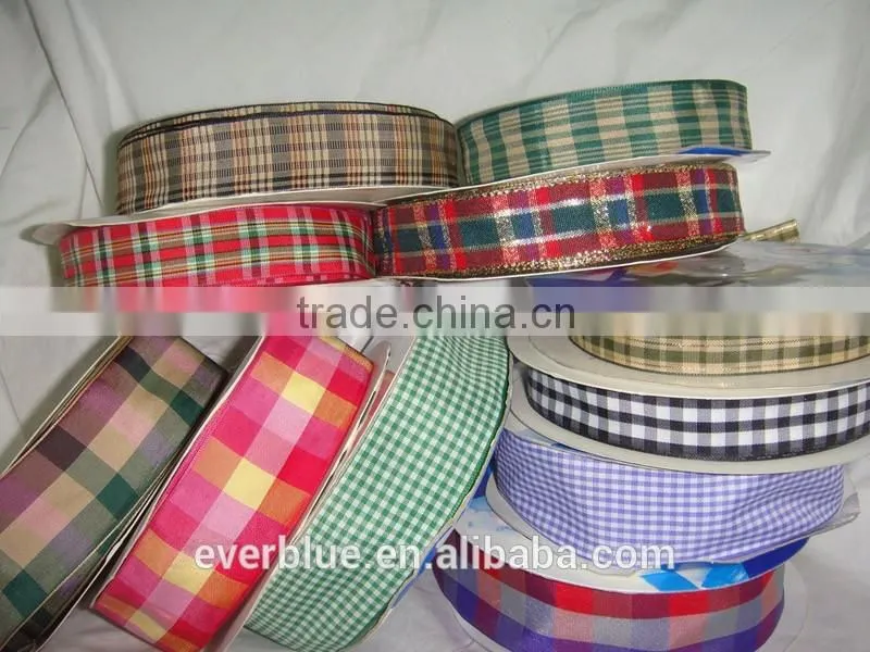 Hot sell diy check ribbon