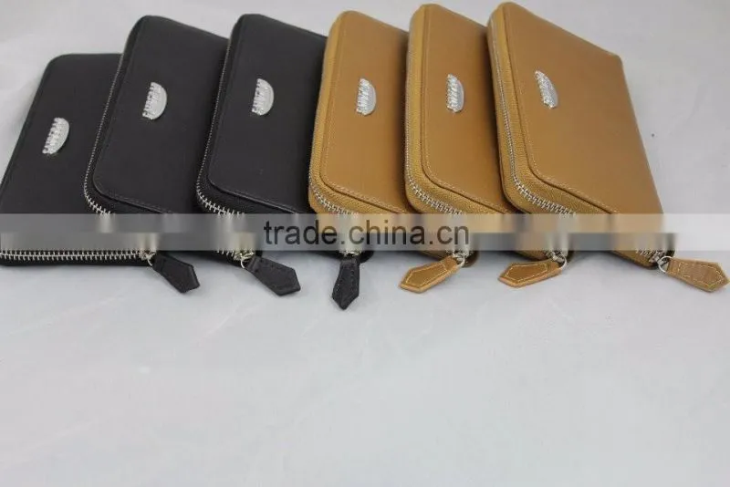 High Quality New Fashion Promition Genuine leather men's wallet with customized logo