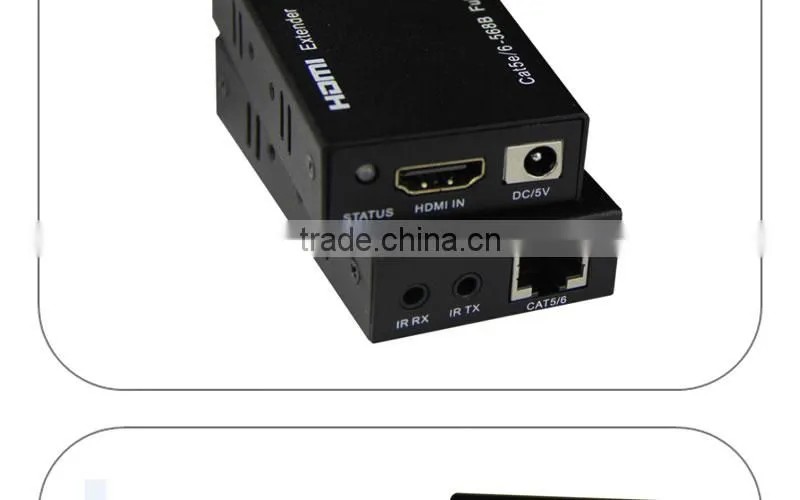 Vision black 50m HDMI extender with IR over Ethernet cat 5e/6