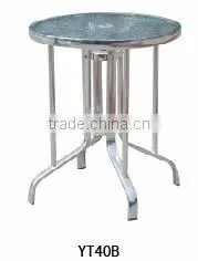 outdoor handmade rattan leisure aluminum coffee table chairs set YC028 YT40B