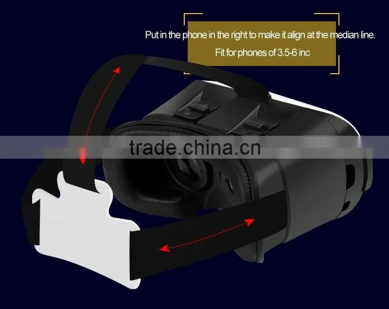 Hot sale newest generation vr case 3d virtual reality helmet for apple/android/xbox/psp